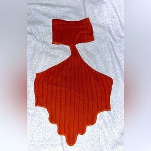 Asymmetrical Hem Halter Top Rust Brown